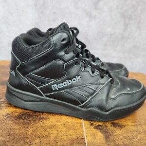 Reebok Royal BB4500 HI2 Basketball Shoes Mens 9 Black Leather Sneakers CN8646*